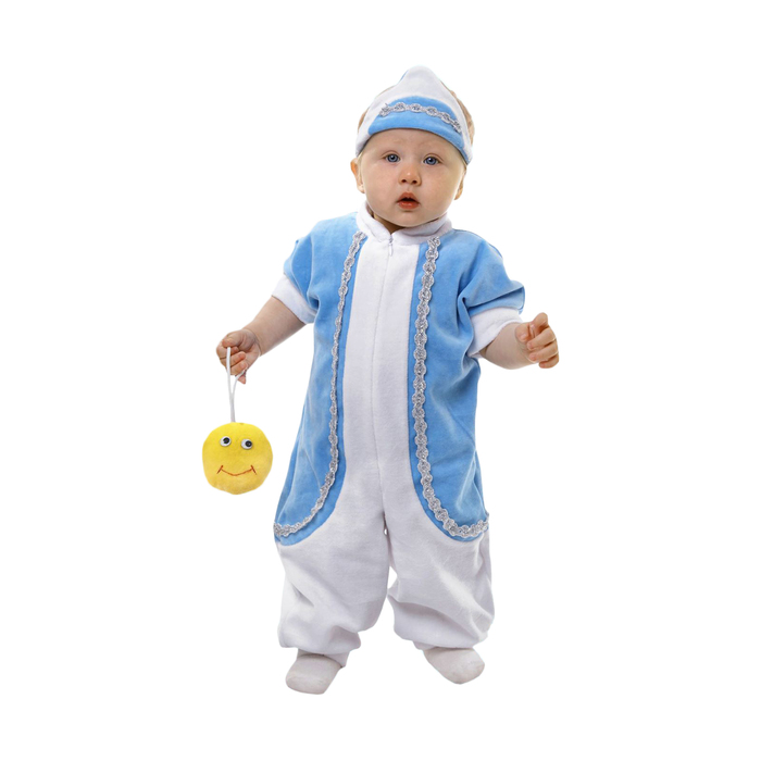 Карнавальный комбинезон для самых маленьких "Снегурочка", велюр, рост 68-92 см