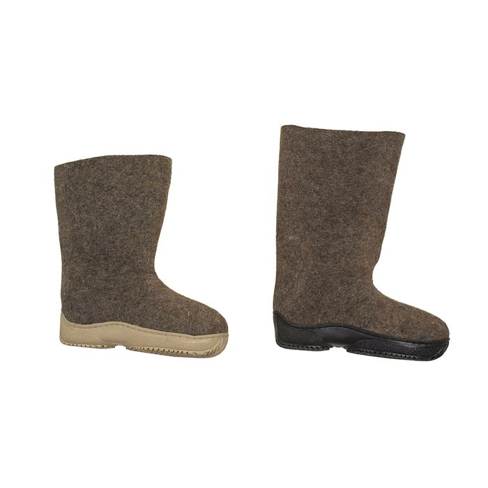 Валенки грубошерстные серые, на нескользящей подошве МИКС, р. 36