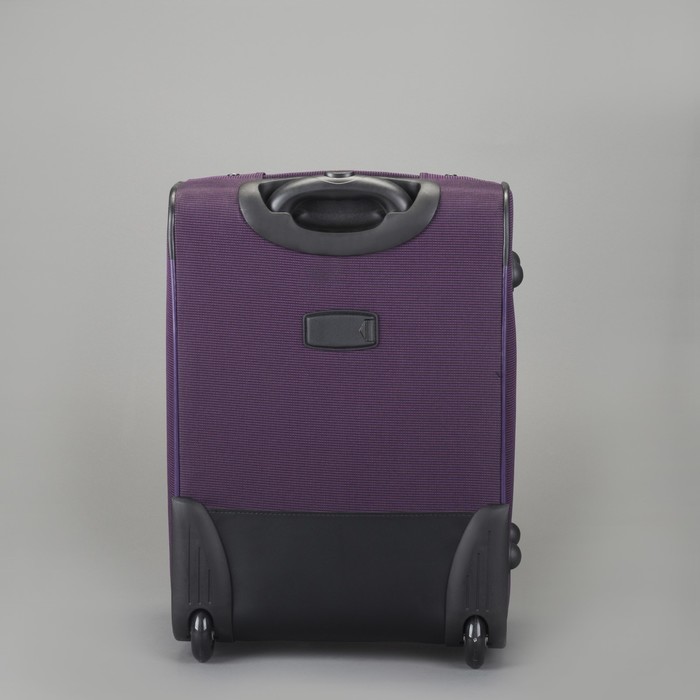Чемодан с увеличением объёма, малый, 20", 42 л, 2 колеса, цвет фиолетовый