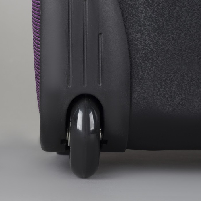 Чемодан с увеличением объёма, малый, 20", 42 л, 2 колеса, цвет фиолетовый