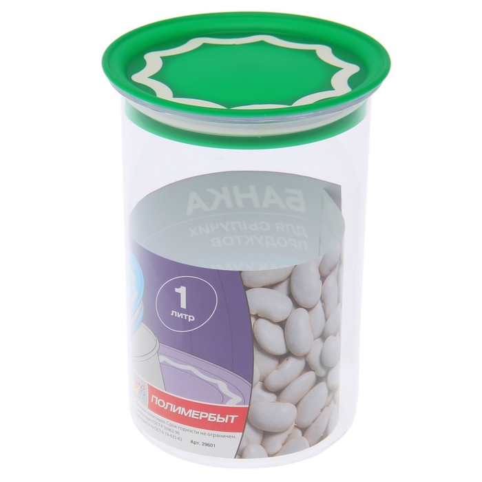 Банка 1 л с вакуумной крышкой, цвет МИКС