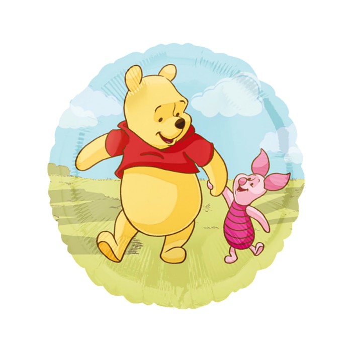 Шар фольгированный 18" "Винни Пух и друзья", круг