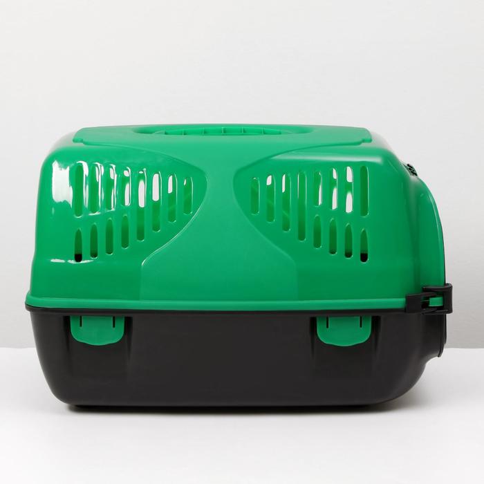 Переноска для животных "Сириус", 33,5х31х50 см, цвет зелёный