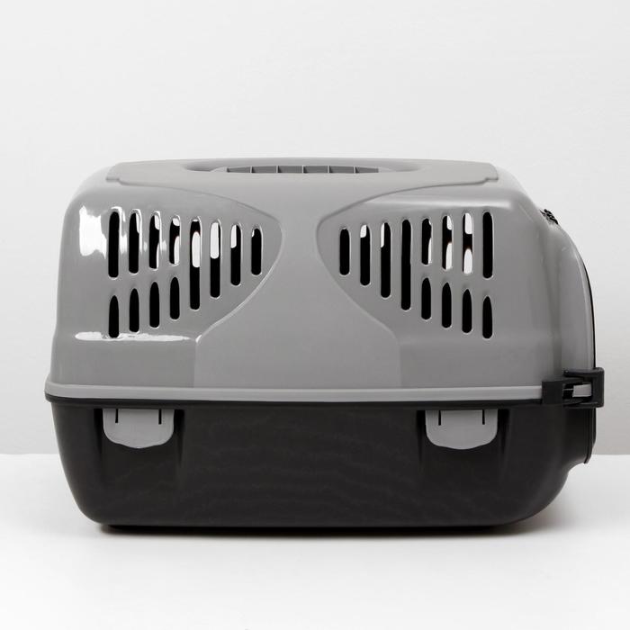 Переноска для животных "Сириус", 33,5х31х50 см, цвет серый