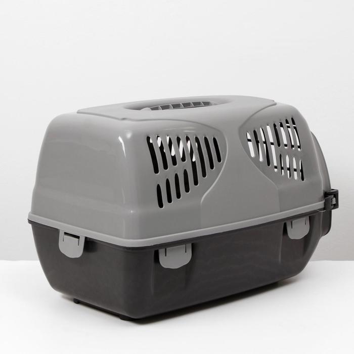 Переноска для животных "Сириус", 33,5х31х50 см, цвет серый