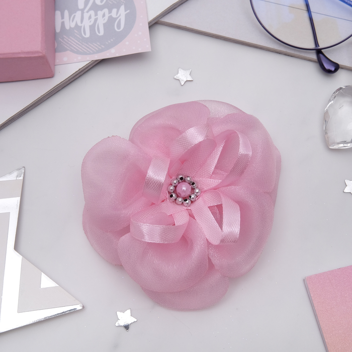 Бант для девочек "Жемчужный цветочек", микс