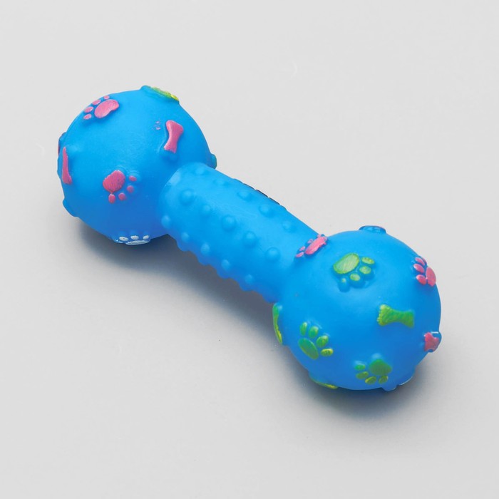 Игрушка пищащая "Гантель 100 kg", 17,5 см, микс цветов