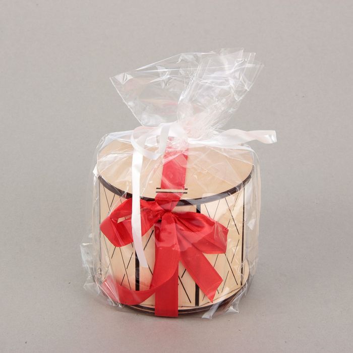 Подарочная коробка, тубус, "Ромбы", 12,5 х 12,5 х 11 см