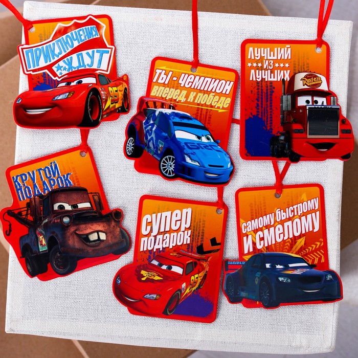 Набор мини-открыток (6шт )"Супер подарок", Тачки