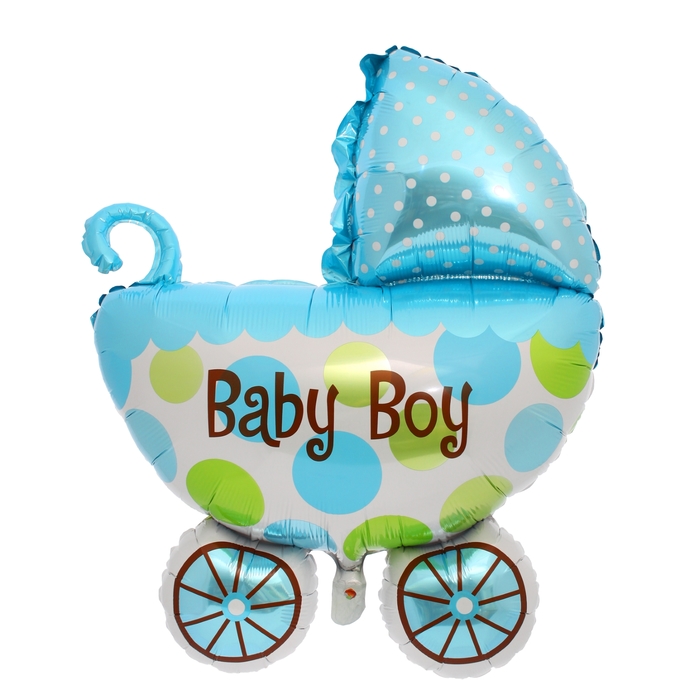 Шар фольгированный "Колясочка" 32" д/мальчика