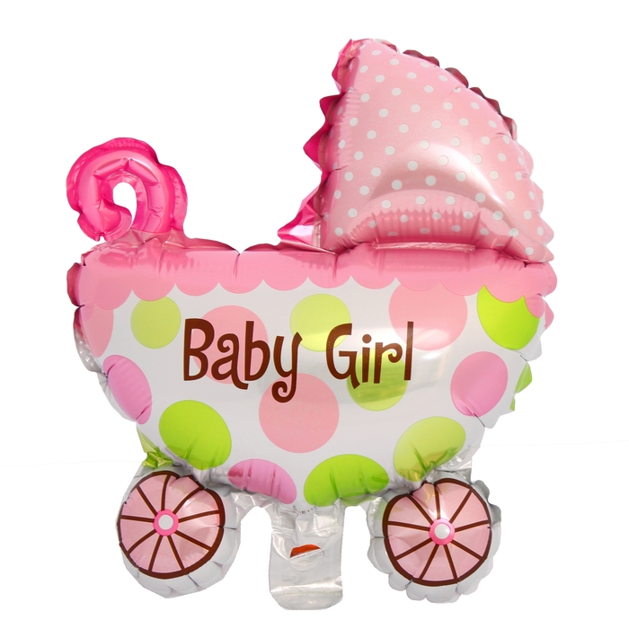 Шар фольгированный "Колясочка" 16" д/девочки