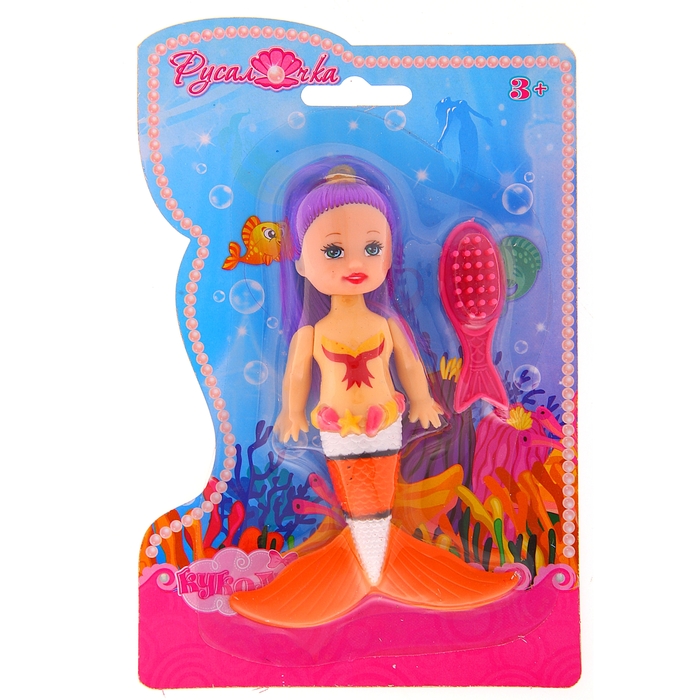 Кукла-малышка "Русалка", цвета МИКС