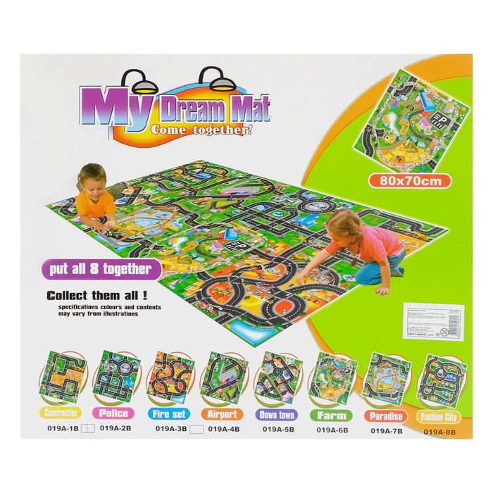 Коврик игровой "Стройка", с 3 машинами