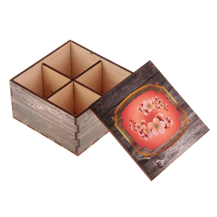 Шкатулка «Орхидеи», 10х10х5,5 см