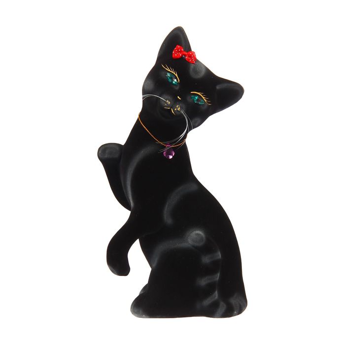 Копилка "Кошка Лапушка" флок, чёрная