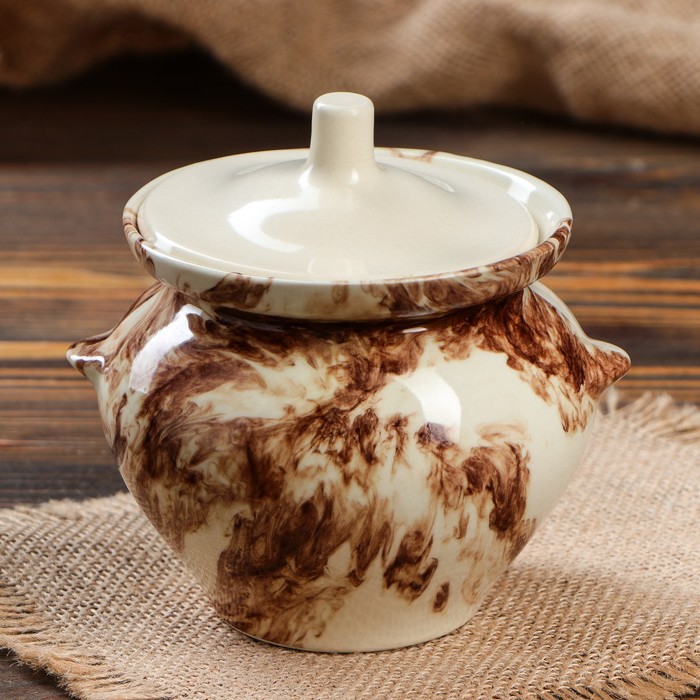 Горшочек для запекания "Мрамор" 0,45 л