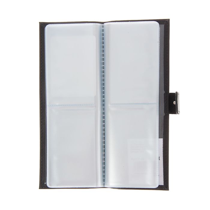 Визитница, 2 ряда, 24 листа, цвет чёрный