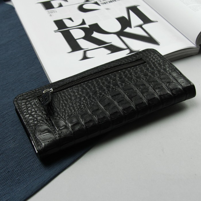 Портмоне на кнопке, 2 отдела, для монет, цвет чёрный