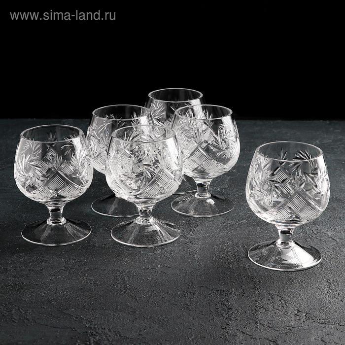 Набор бокалов хрустальных для бренди «Мельница», 300 мл, 6 шт набор стаканов хрустальных мельница 250 мл 6 шт
