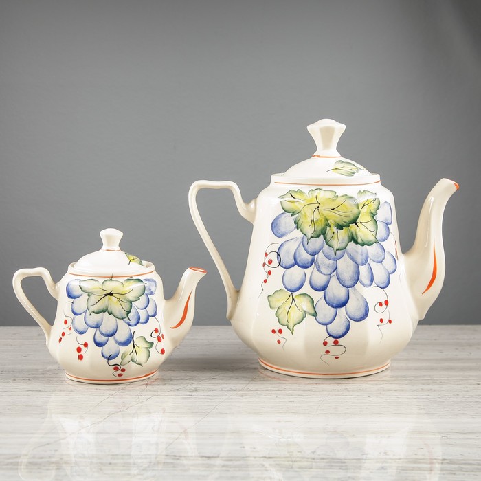 Чайная пара "Суммы" 2,8 л/ 0,6 л, микс