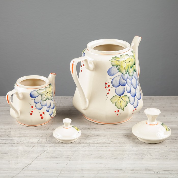 Чайная пара "Суммы" 2,8 л/ 0,6 л, микс