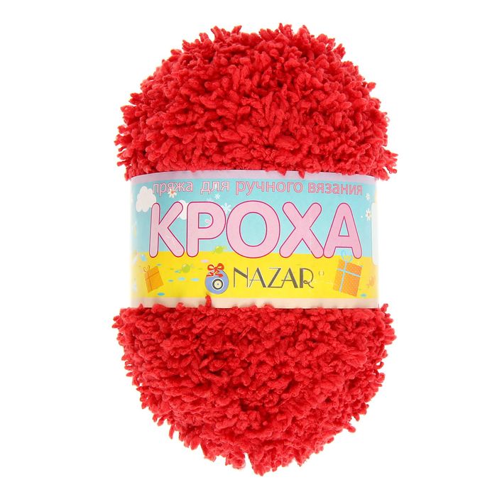 Пряжа "Кроха" 100% микрополиэстер 75м/50гр (6001 красный)