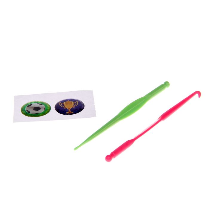 Резиночки для плетения "Футбол", набор 200 резиночек, 2 металлических шарма, бусины, наклейки, инструменты и мастер-класс