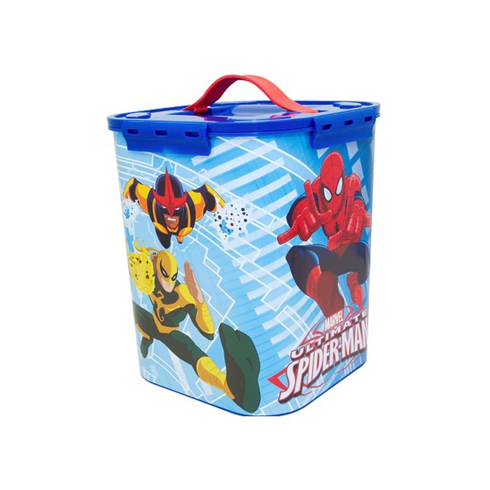 Ящик для игрушек "Человек-Паук" с крышкой, 10 л, МИКС