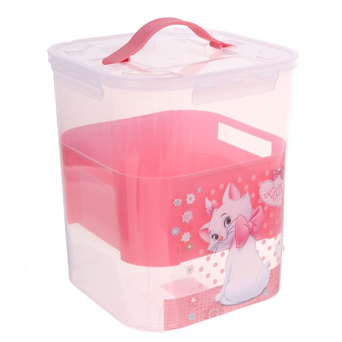 Контейнер для детских принадлежностей "Кошечка Мари", 10 л, цвет розовый