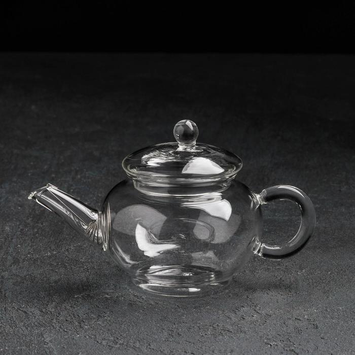 Чайник стеклянный заварочный Доляна «Дамбо», 250 мл, металлическое сито