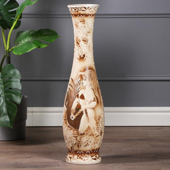 Ваза напольная "Грация" жемчуг, Амазонка