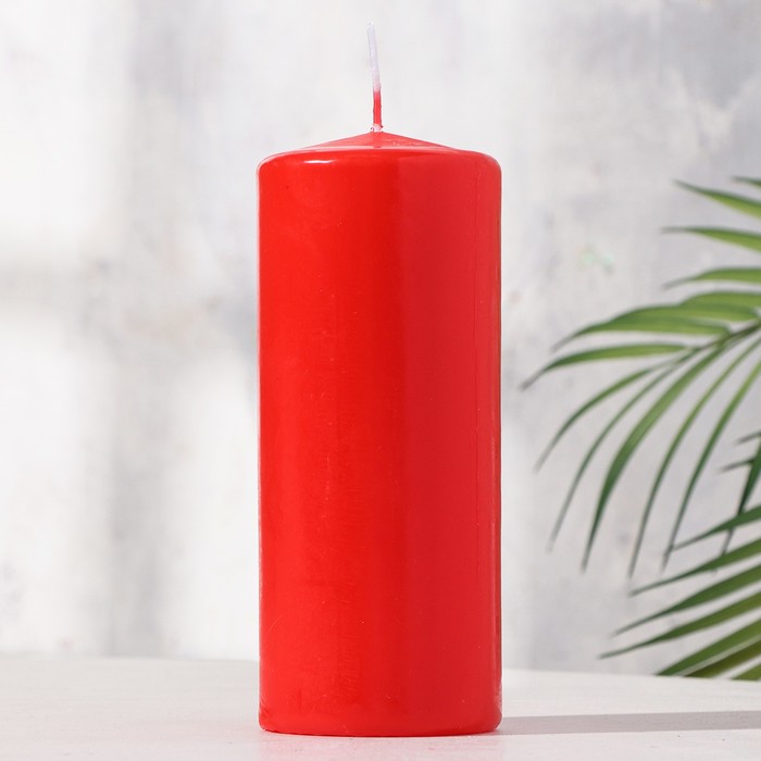 Свеча - цилиндр, 7х17 см, 50 ч, 515 г, красная свеча цилиндр 7х17 см 50 ч 515 г бордовая