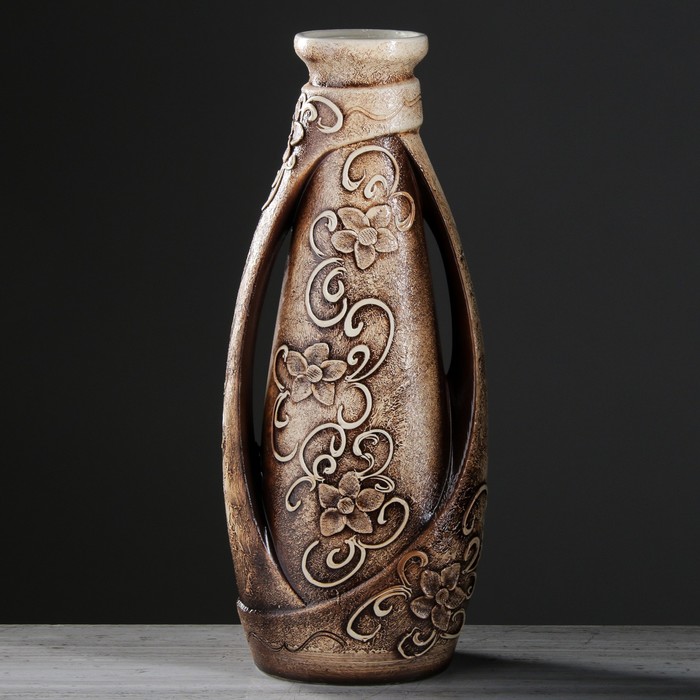 Ваза напольная форма "Венеция" Абстракция жемчуг