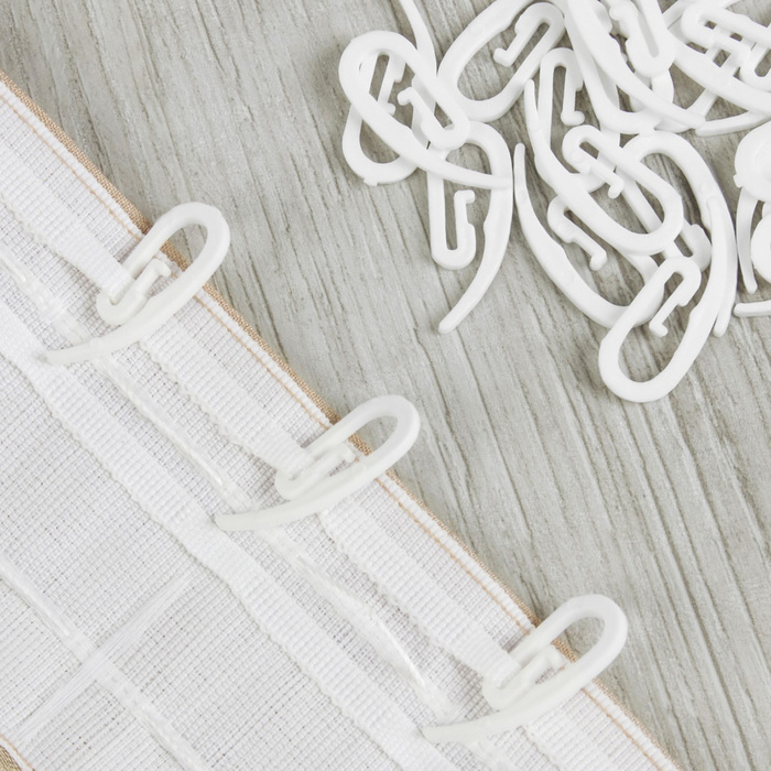 Крючок шторный "Улитка", цвет белый