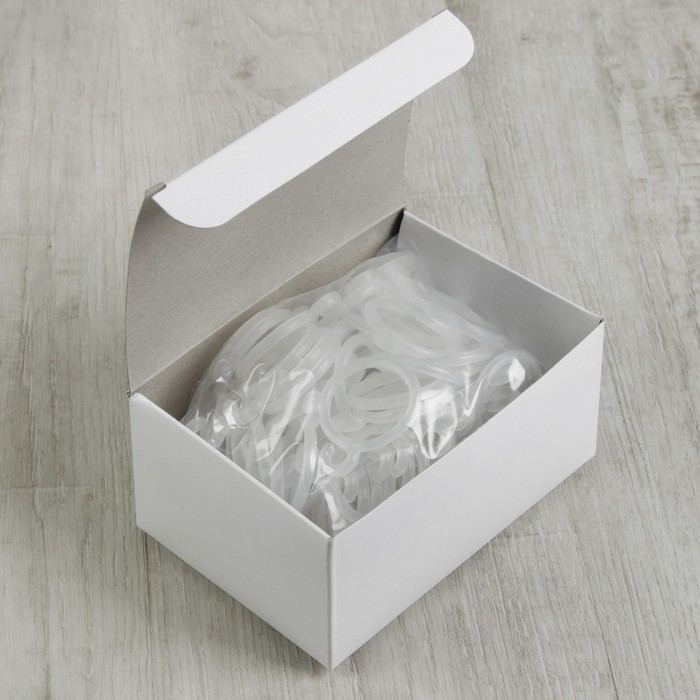 Кольцо для штор с крючком, d=35мм, цвет прозрачный