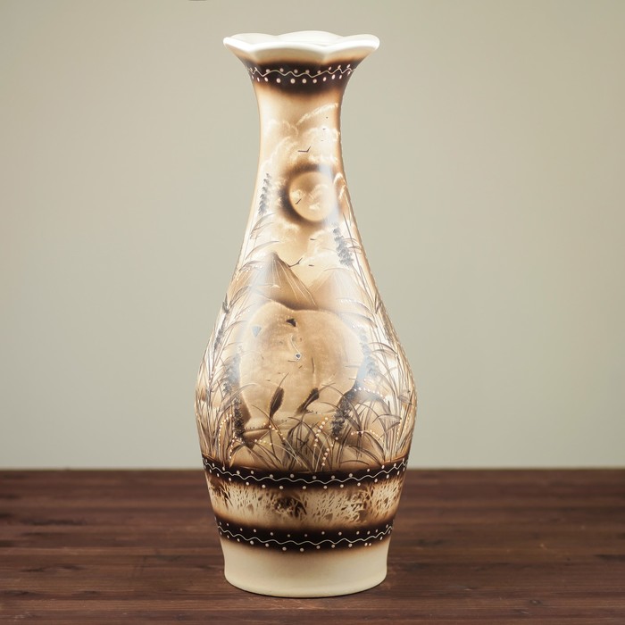 Ваза напольная форма "Ромашка" жемчуг Медведь