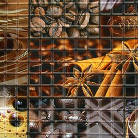 Панель ПВХ Мозаика "Аромат кофе", микс, 955х480 от Сима-ленд
