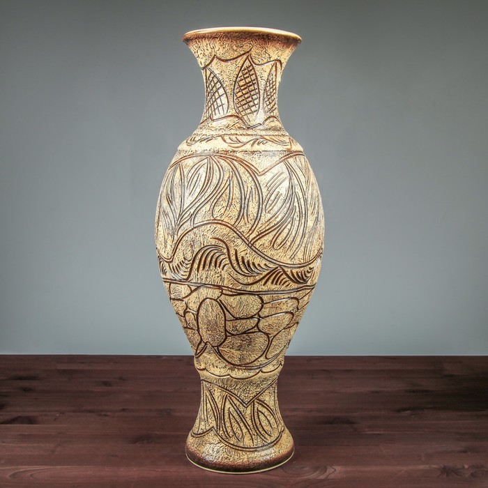 Ваза напольная "Юлия" жемчуг Абстракция