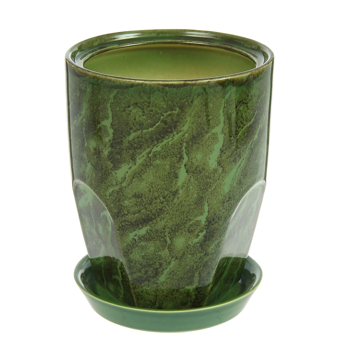 Кашпо "Авангард" зелёное 2,3 л