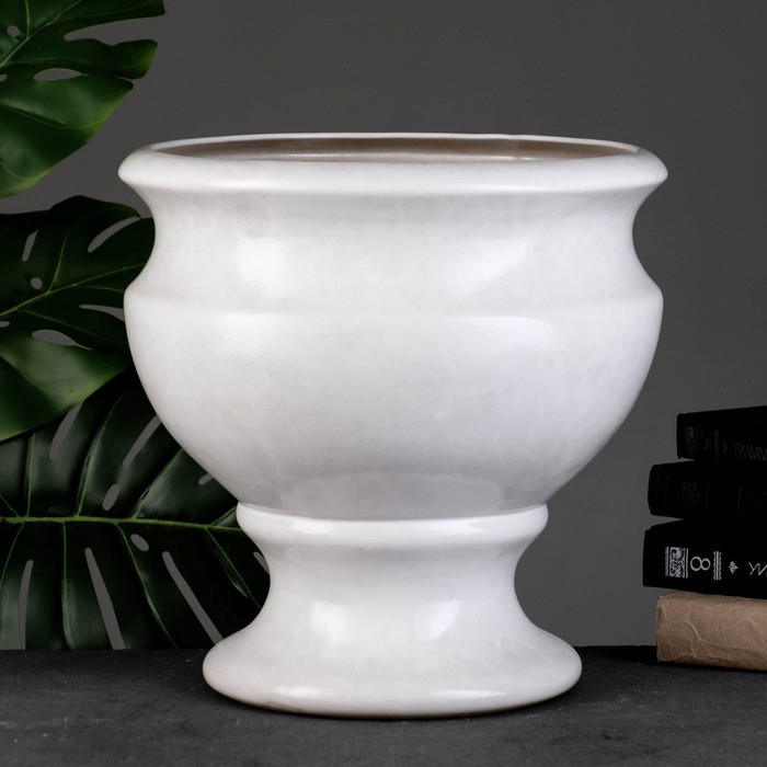 Кашпо "Кубок" белое 14 л