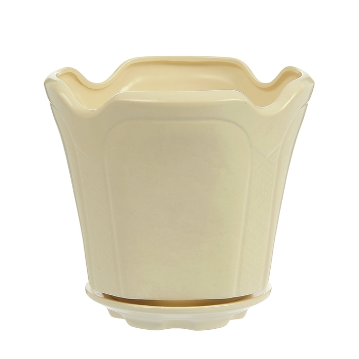 Кашпо "Готика" белое 3,6 л