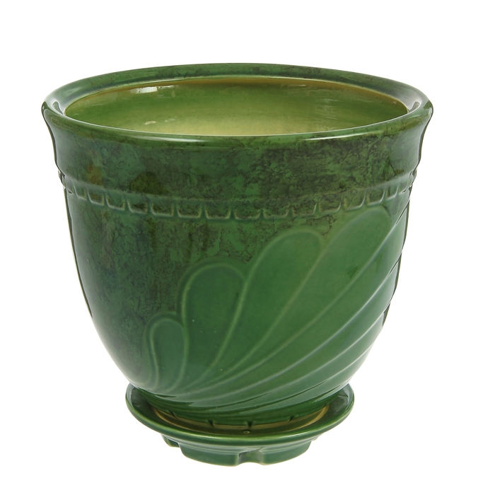 Кашпо "Ландыш" зелёное 6,9 л