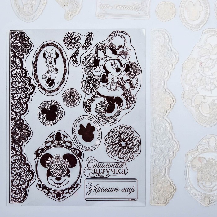Набор штампов для творчества "Стильная штучка", Минни Маус, 14 х18 см