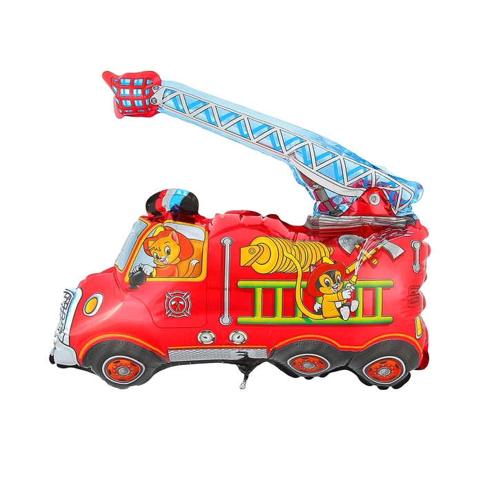 Шар фольгированный 12" "Машина пожарная" для палочки