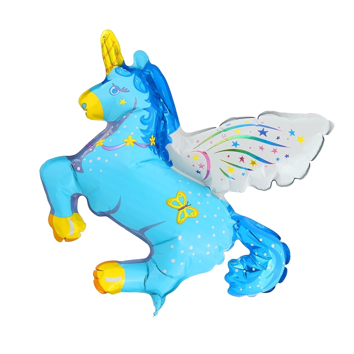 Шар фольгированный 12" "Единорог волшебный", цвет синий