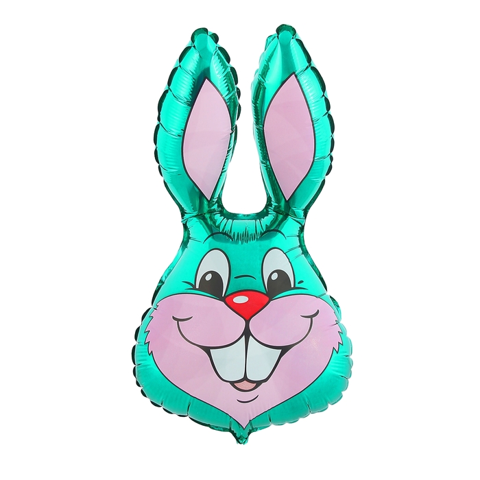 Шар фольгированный 12" "Кролик" для палочки, цвет зелёный