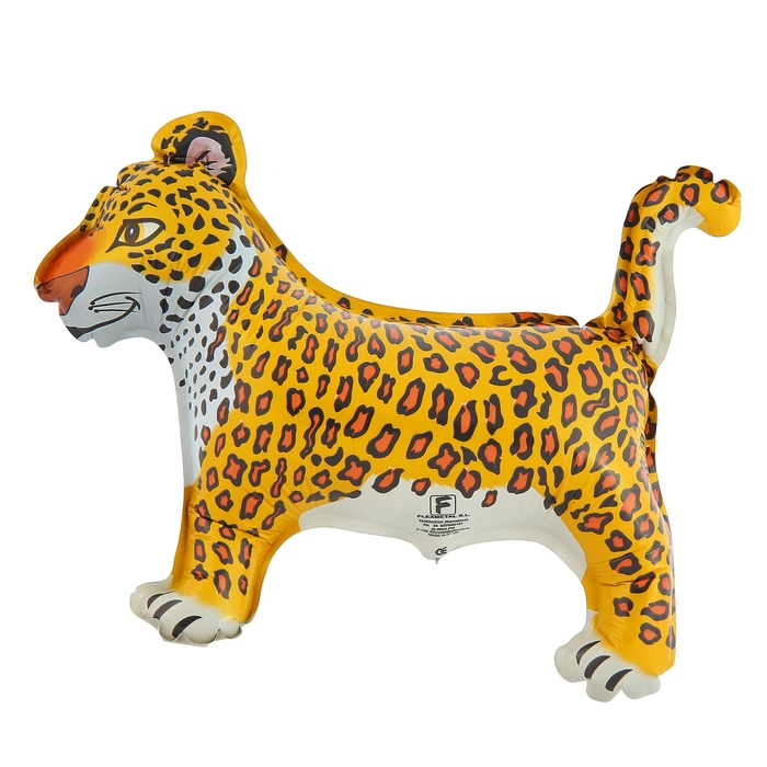 Шар фольгированный 12" "Леопард, чёрные пятна" для палочки