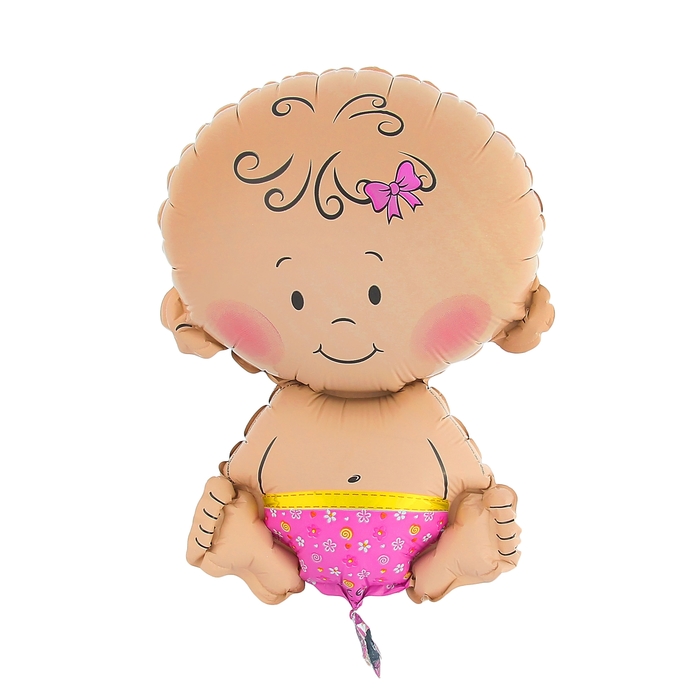 Шар фольгированный 12" "Малыш-девочка" для палочки