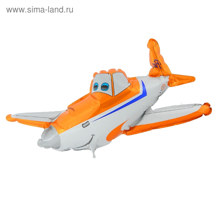 Шар фольгированный 16 «Самолёт» для палочки, цвет оранжевый