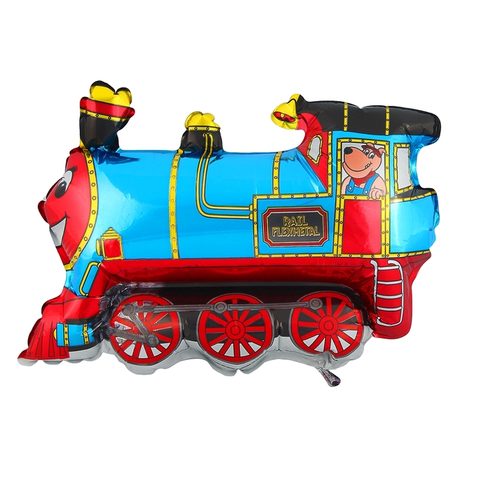 Шар фольгированный д/палочки 3 12" Поезд Голубой ФМ